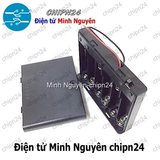 [1 cái] (C13) Hộp Đế pin 6 viên AA (có nắp, có công tắc)