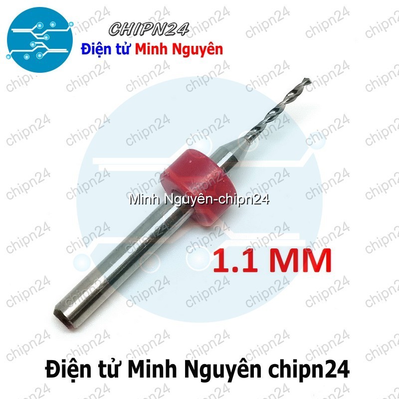 [2 cây] Mũi khoan mạch in CNC 1.1mm (Mạch điện tử, PCB)