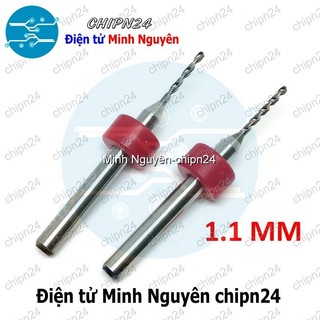 [2 cây] Mũi khoan mạch in CNC 1.1mm (Mạch điện tử, PCB)