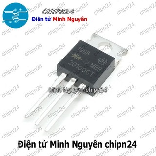 [2 con] (DIP) Diode MBR20100CT TO-220 20A 100V (MBR20100 MBR 20100 20100CT) [Diode Schottky]