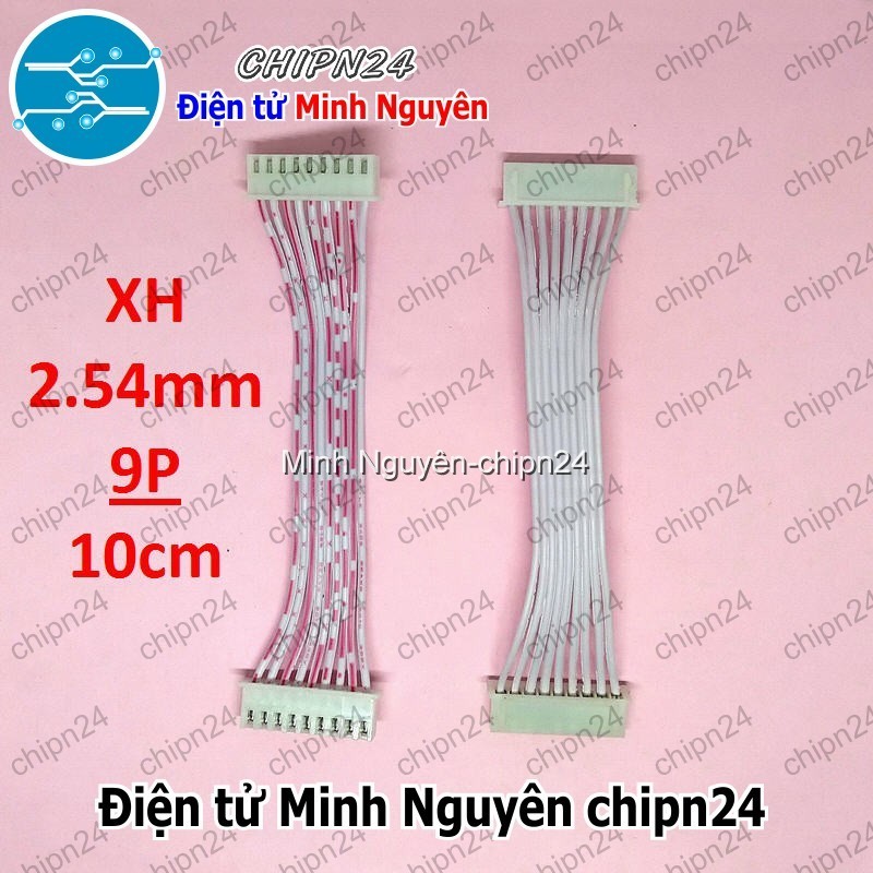 [1 sợi] (P1) Dây bẹ trắng 9P XH2.54mm 2 đầu cắm dài 10cm