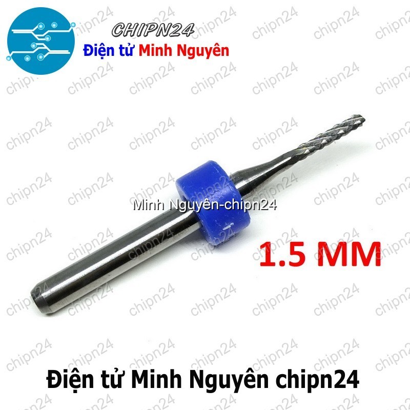 [1 CÂY] Mũi phay mạch in CNC 1.5mm (Mạch điện tử, PCB)