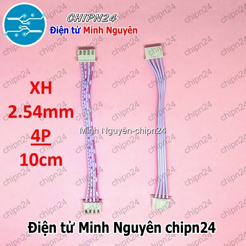 [3 sợi] (P3) Dây bẹ trắng 4P XH2.54mm 2 đầu cắm dài 10cm