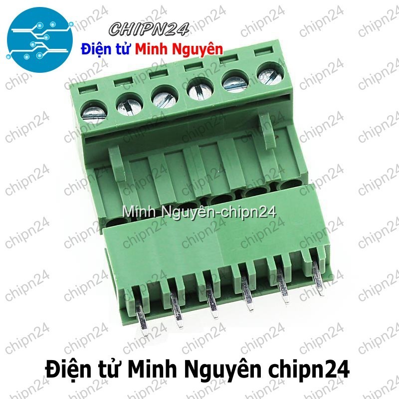 [1 Bộ] (F214) Domino 2EDG5.08 Thẳng 6P (Terminal, Cầu đấu dây cọc nguồn 5.08 5.08mm)