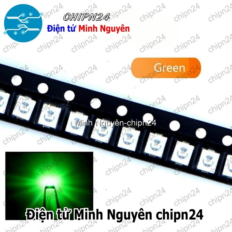 [25 CON] (KX) Led Dán 3528 Xanh Lá