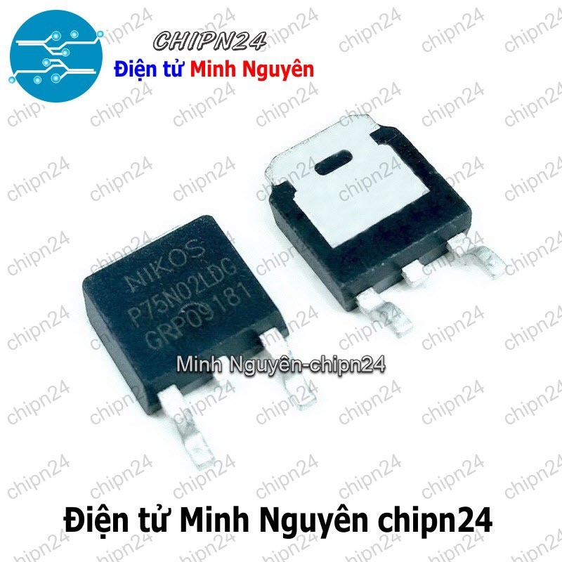 [2 con] (SOP) Mosfet Dán 75N02 TO-252 75A 20V Kênh N (SMD) (P75N02LDG P75N02LD)