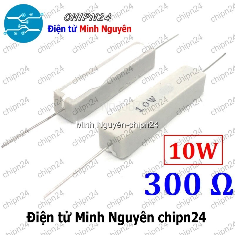 [2 con] (F335) Điện Trở Sứ 300R 10W