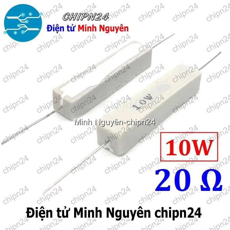 [2 con] (F333) Điện Trở Sứ 20R 10W