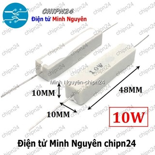 [2 con] (F334) Điện Trở Sứ 47R 10W