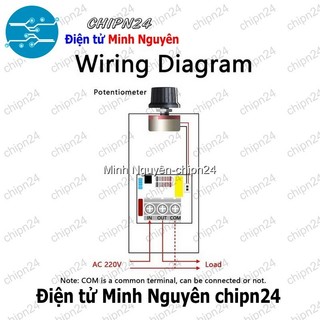 [1 cái] Dimmer AC 220V 10000W có vỏ