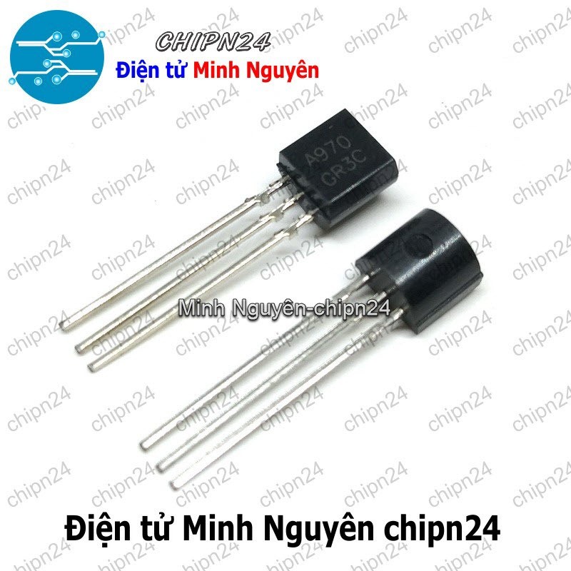 [5 con] (KT1) Transistor A970 TO-92 PNP 0.1A 120V (2SA970 970)