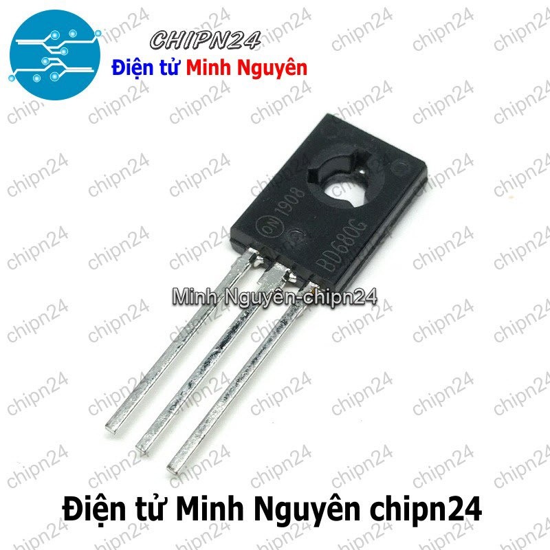 [2 con] (KT1) Transistor BD680 TO-126 PNP 4A 80V (Darlington) (D680 680)