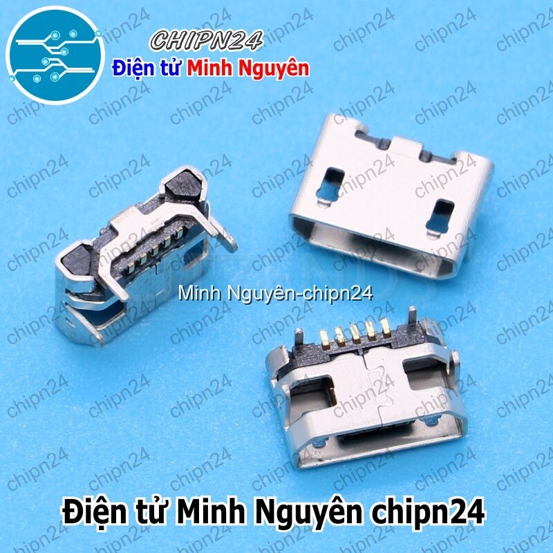 [4 cái] (K149) Đầu Micro USB V5 (Đầu Jack USB Hàn Board)