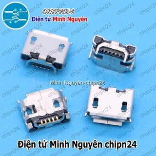 [4 cái] (K149) Đầu Micro USB V5 (Đầu Jack USB Hàn Board)