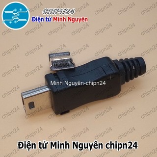 [2 cái] (K155) Đầu+Vỏ nhựa Mini USB V1 (Đầu Jack USB hàn dây)