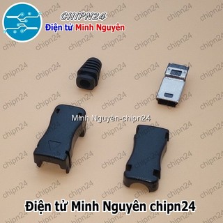 [2 cái] (K155) Đầu+Vỏ nhựa Mini USB V1 (Đầu Jack USB hàn dây)