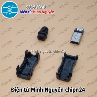 [2 cái] (K155) Đầu+Vỏ nhựa Mini USB V1 (Đầu Jack USB hàn dây)