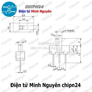 [5 cái] (K84) Công Tắc Gạt SS12D00 G5 1P2T (3 chân 2 vị trí Thẳng)