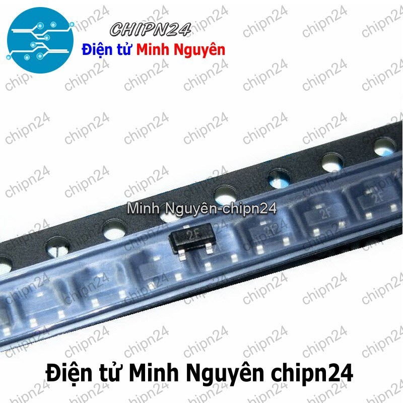 [25 con] (G3.1) Transistor Dán 2N2907 (2F) SOT-23 PNP 600mA 60V (SMD) (2N 2907)