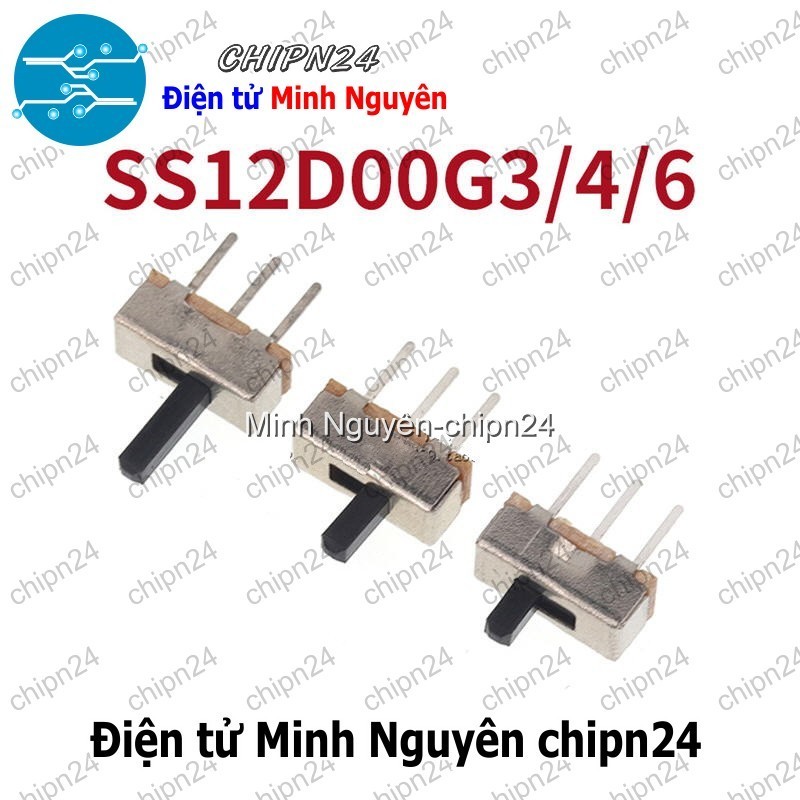 [5 cái] (K84) Công Tắc Gạt SS12D00 G6 1P2T (3 chân 2 vị trí Thẳng)
