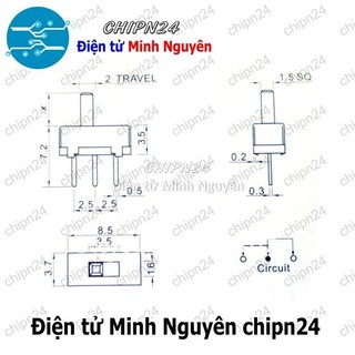 [5 cái] (K84) Công Tắc Gạt SS12D00 G6 1P2T (3 chân 2 vị trí Thẳng)