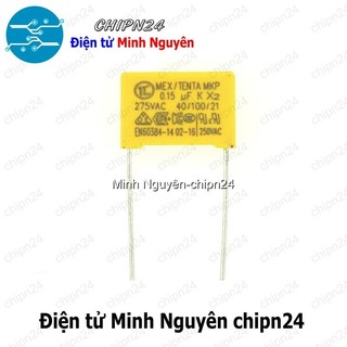 [5 con] (F239) Tụ hộp 154 275VAC 15mm (0.15uF MEX/TENDA MKP K X2 40/100/21)
