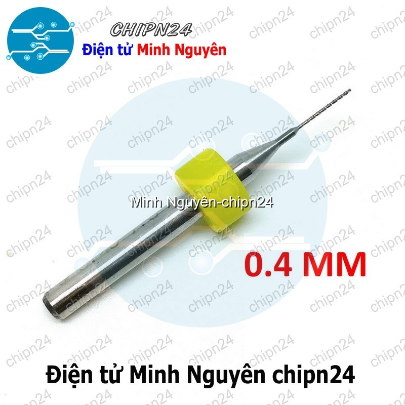 [2 cây] Mũi khoan mạch in CNC 0.4mm (Mạch điện tử, PCB)