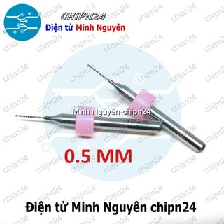 [2 cây] Mũi khoan mạch in CNC 0.5mm (Mạch điện tử, PCB)