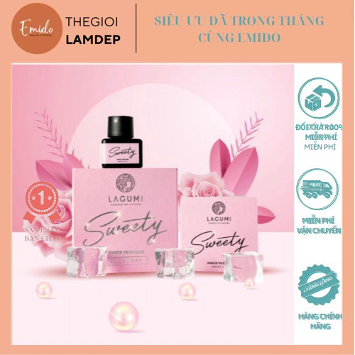 CHÍNH HÃNG |  Nước hoa vùng kín Lagumi Sweety - mùi hương ngày ngọt ngào ( Sweet Day)