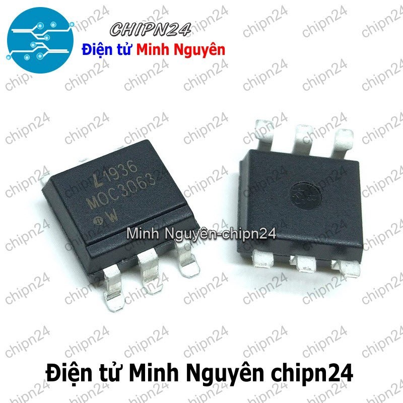 [2 con] (SOP) Opto Dán MOC3063 SOP-6 Đen Hàng Tốt (SMD) (MOC3063S MOC 3063)