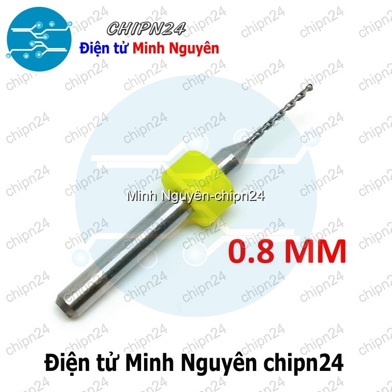 [2 cây] Mũi khoan mạch in CNC 0.8mm (Mạch điện tử, PCB)