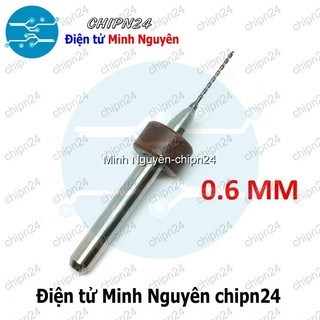 [2 cây] Mũi khoan mạch in CNC 0.6mm (Mạch điện tử, PCB)