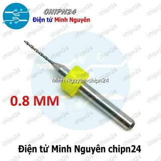 [2 cây] Mũi khoan mạch in CNC 0.8mm (Mạch điện tử, PCB)