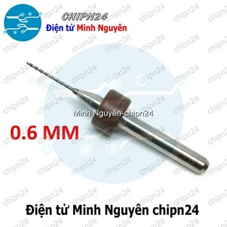 [2 cây] Mũi khoan mạch in CNC 0.6mm (Mạch điện tử, PCB)