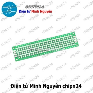 [2 tấm] Testboard 2 mặt Thủy tinh 2x8cm (Board đồng đục lỗ PCB, Testboard cắm hàn)