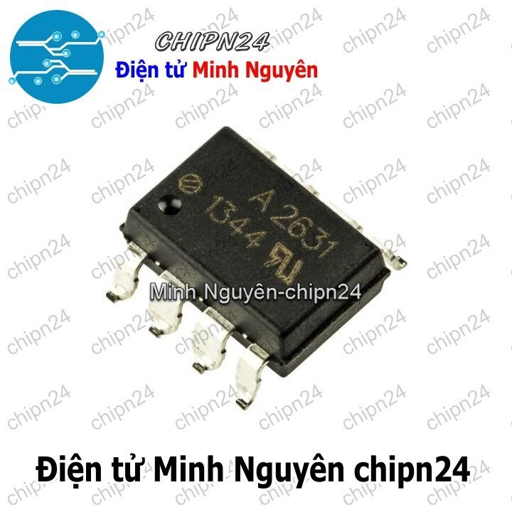 [1 con] (SOP) Opto Dán A2631 SOP-8 Đen Đen (SMD) (HCPL2631 2631)