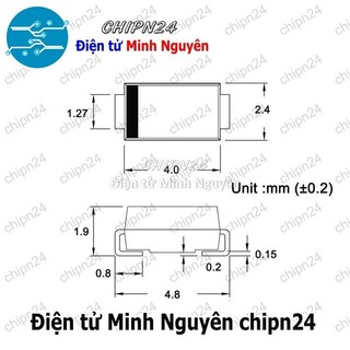 [6 con] (G7) Diode Dán SS310 SMA 3A 100V (SMD) (4.3x2.6mm) (Diode xung)