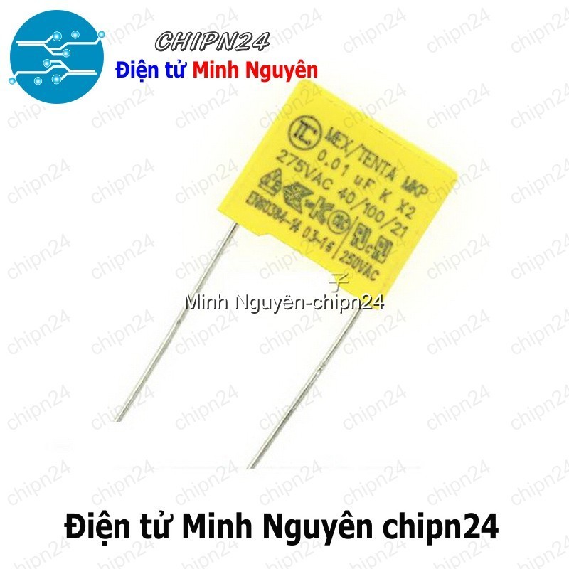 [5 con] (F238) Tụ hộp 103 275VAC 10mm (0.01uF MEX/TENDA MKP K X2 40/100/21)