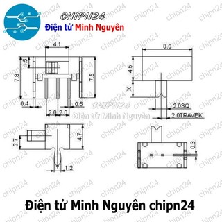 [5 cái] (K85) Công Tắc Gạt 2mm SK12D07 VG3 Cong (3 chân 2 vị trí)