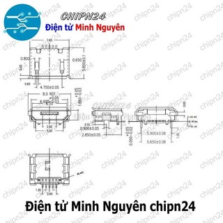 [4 cái] (K148) Đầu Micro USB V1 MK5P (Đầu Jack USB Hàn Board)