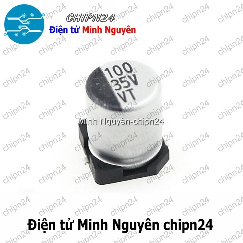 [5 con] (K298) Tụ nhôm 100uF 35V 6.3x7.7mm (SMD Dán)