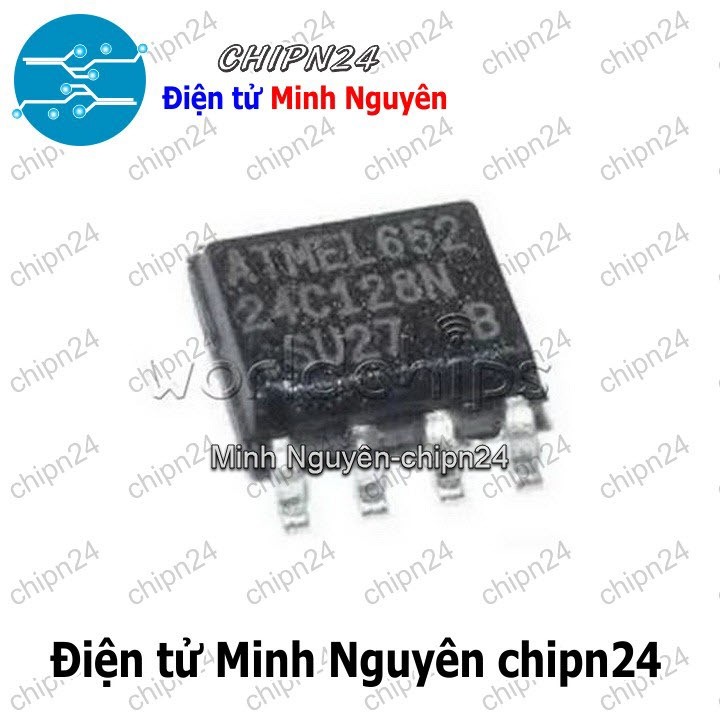 [2 con] (SOP) IC Dán 24C128 SOP-8 (SMD) (AT24C128 24C128C IC Nhớ EEPROM) (ký hiệu 2DCM)