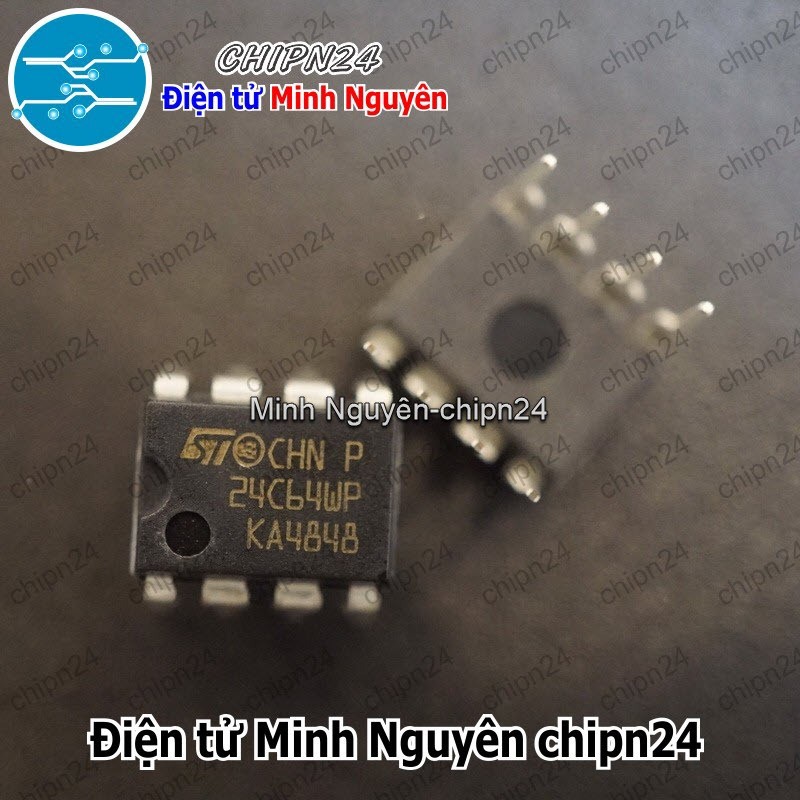 [2 con] (DIP) IC 24C64 DIP-8 (AT24C64 IC Nhớ EEPROM)