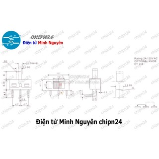 [5 cái] (K88) Công Tắc Gạt SS12D06 4.7MM (3 chân 2 vị trí Cong)
