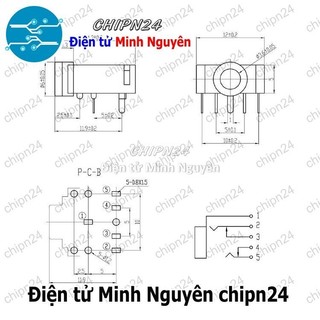 [3 cái] (F111.1) Jack Audio 3.5MM 3F07 5P Màu Đen