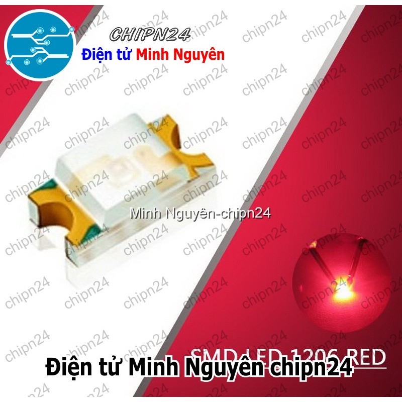 [25 con] (G5) Led Dán SMD 1206 Đỏ (3.2x1.6mm)