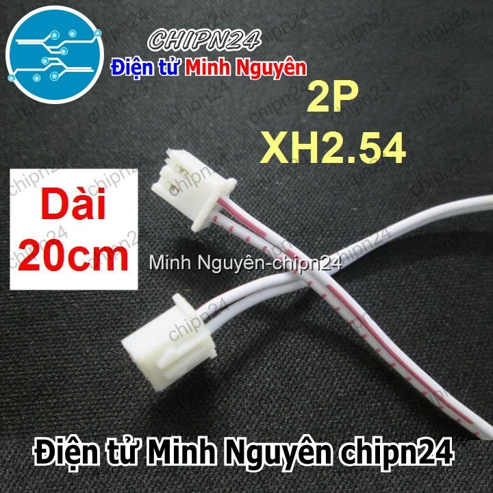 [4 sợi] (P9) Dây bẹ trắng 2P XH2.54mm 2 đầu cắm dài 20cm