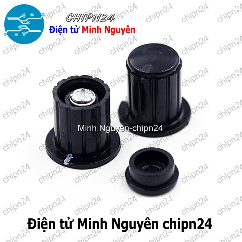 [1 cái] (F154) Nắp chụp Biến trở WXD3 Đen (WXD3-13-2W)