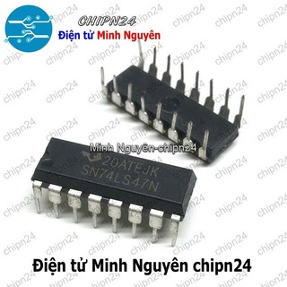 [1 con] (DIP) IC 7447 74LS47 DIP-16 (IC Giải mã BCD sang led 7 đoạn loại anode chung)