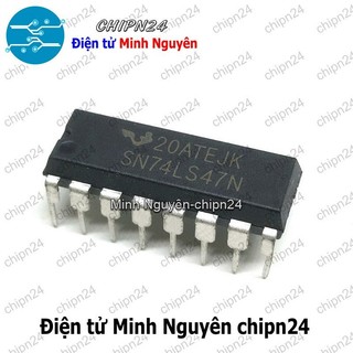 [1 con] (DIP) IC 7447 74LS47 DIP-16 (IC Giải mã BCD sang led 7 đoạn loại anode chung)